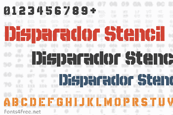 Disparador Stencil Font