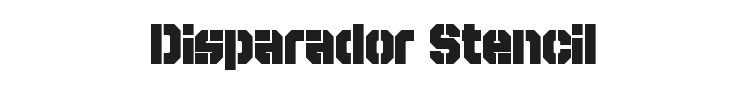 Disparador Stencil Font Preview