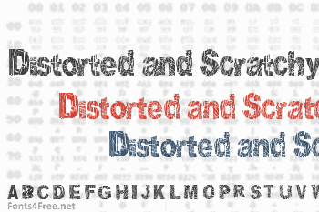 Distorted and Scratchy Font