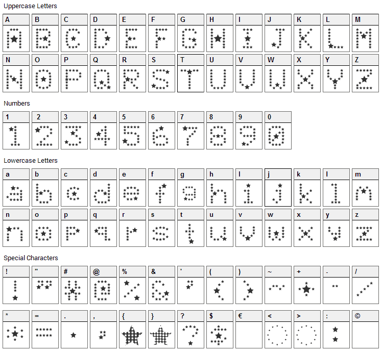 Divo Font Character Map