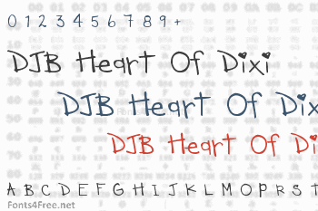 DJB Heart Of Dixi Font