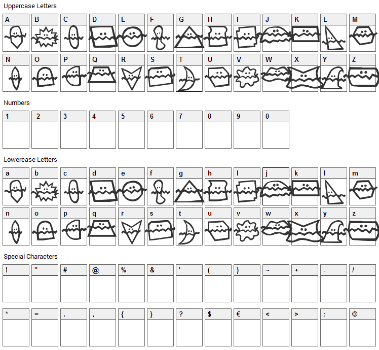 Do I lie ? Font Character Map