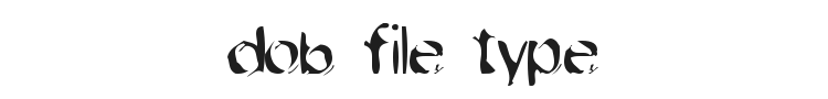 Dob File Type Font Preview