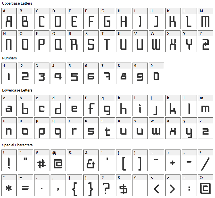 [d]online Font Character Map