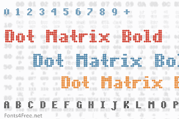 Dot Matrix Bold Font