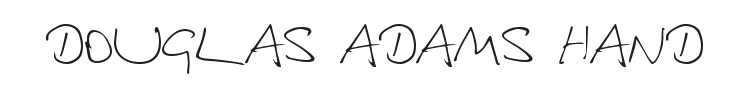 Douglas Adams Hand Font Preview