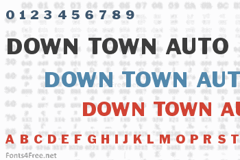 Down Town Auto Font