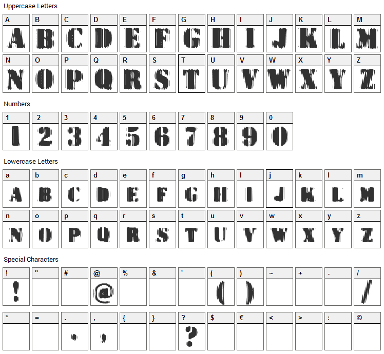 Dr. Enoksen Font Character Map