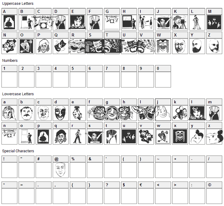 Drama And Co Font Character Map