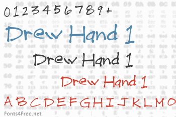 Drew Hand 1 Font