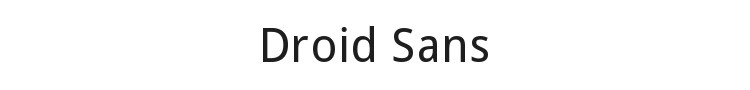 Droid Sans Font Preview