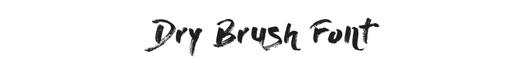 Dry Brush Font Preview