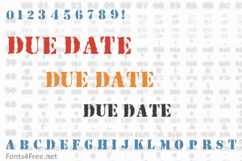 Due Date Font