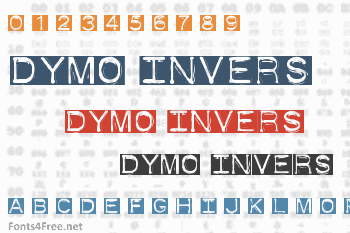 Dymo Font Invers Font