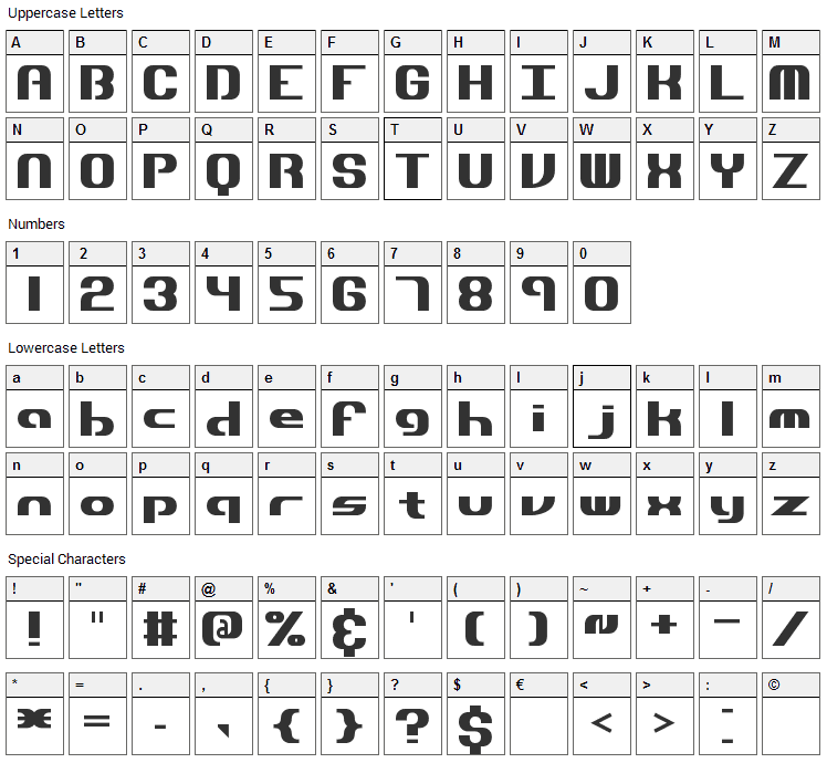 Dynamic Font Character Map