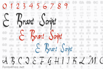 E-Brant Script Font