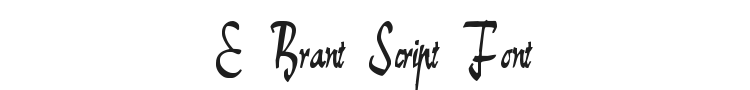 E-Brant Script Font Preview