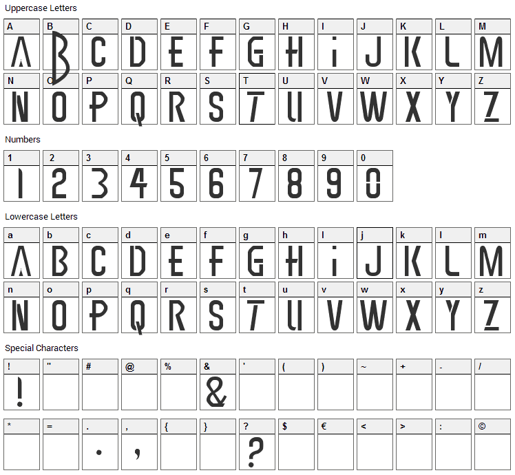 EarthBound Font Character Map