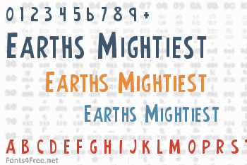 Earths Mightiest Font