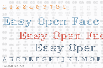 Easy Open Face Font