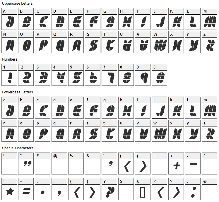 Eat your heart out Font Character Map