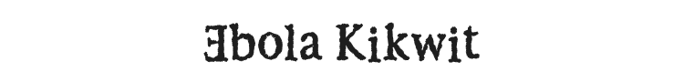 Ebola Kikwit Font Preview