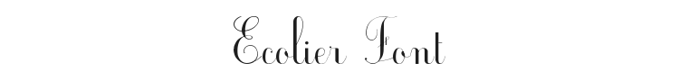 Ecolier Font Preview