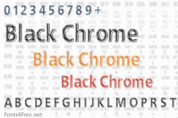 EFN Black Chrome Font