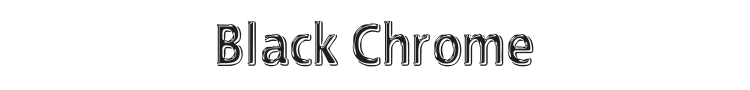 EFN Black Chrome Font Preview