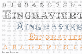 Eingraviert Beveled Font