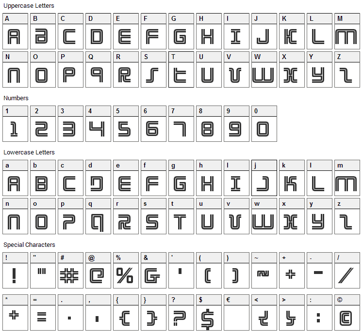 Election Day Font Character Map