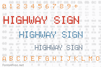 Electronic Highway Sign Font