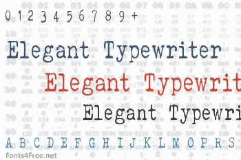 Elegant Typewriter Font