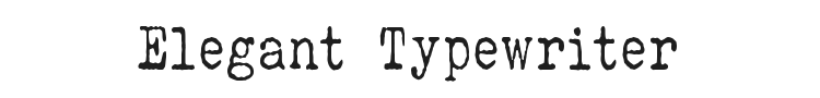 Elegant Typewriter Font