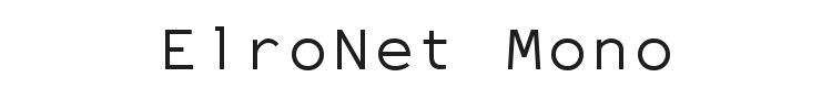 ElroNet Monospace Font Preview