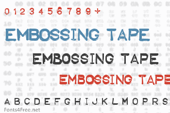 Embossing Tape Font
