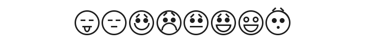 Emoticons Font Preview