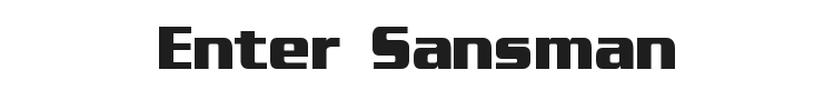 Enter Sansman Font Preview