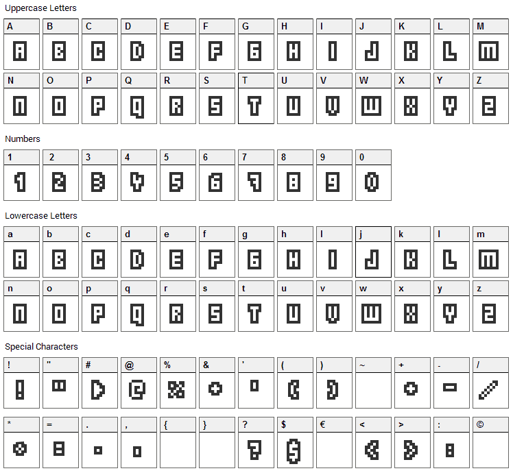 Ernest Borgnine Font Character Map