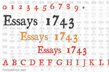 Essays 1743 Font