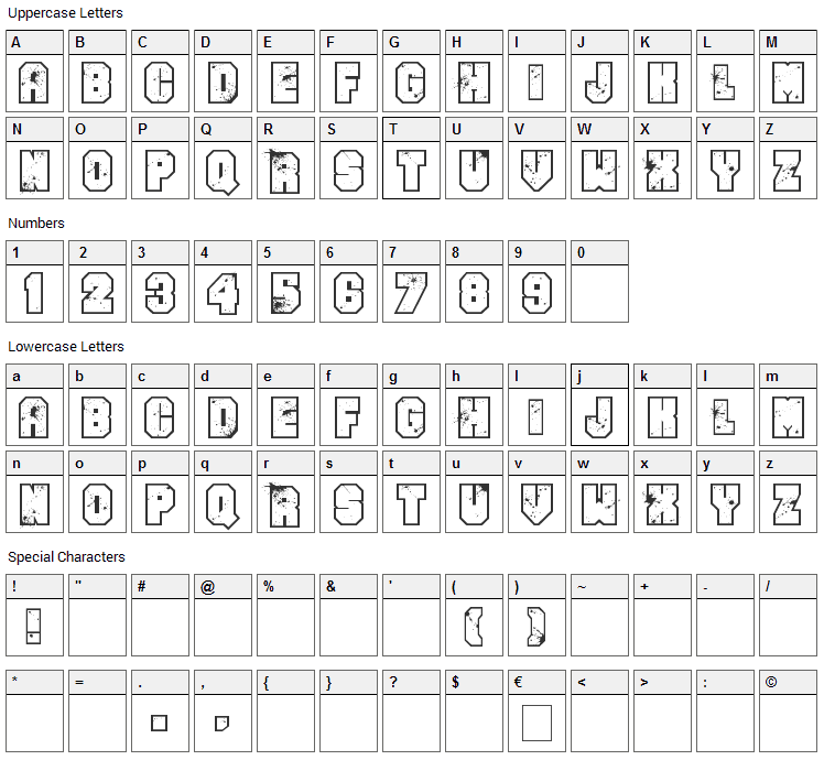 Even Badder Mofo Font Character Map