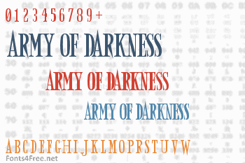Evil Dead - Army of Darkness Font