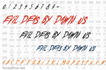 Evil Deas by Dawn US Font