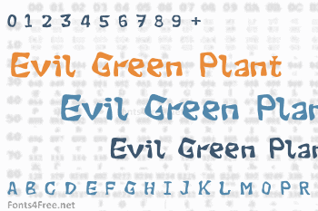 Evil Green Plant Font