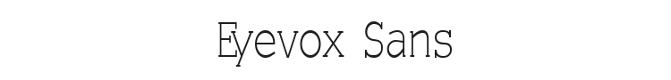 Eyevox Sans Font Preview