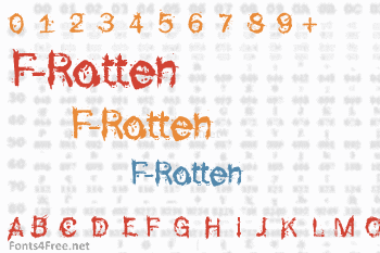F-Rotten Font Font