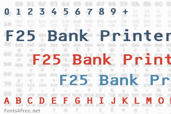 F25 Bank Printer Font