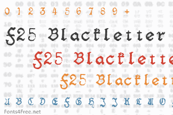 F25 Blackletter Typewriter Font