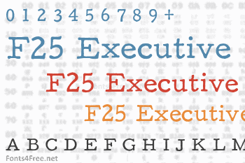 F25 Executive Font