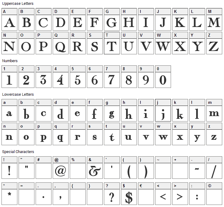 Fairfax Station Font Character Map